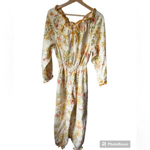 Vintage 1980’s Miss Diva Floral Fleece Jumpsuit, size large